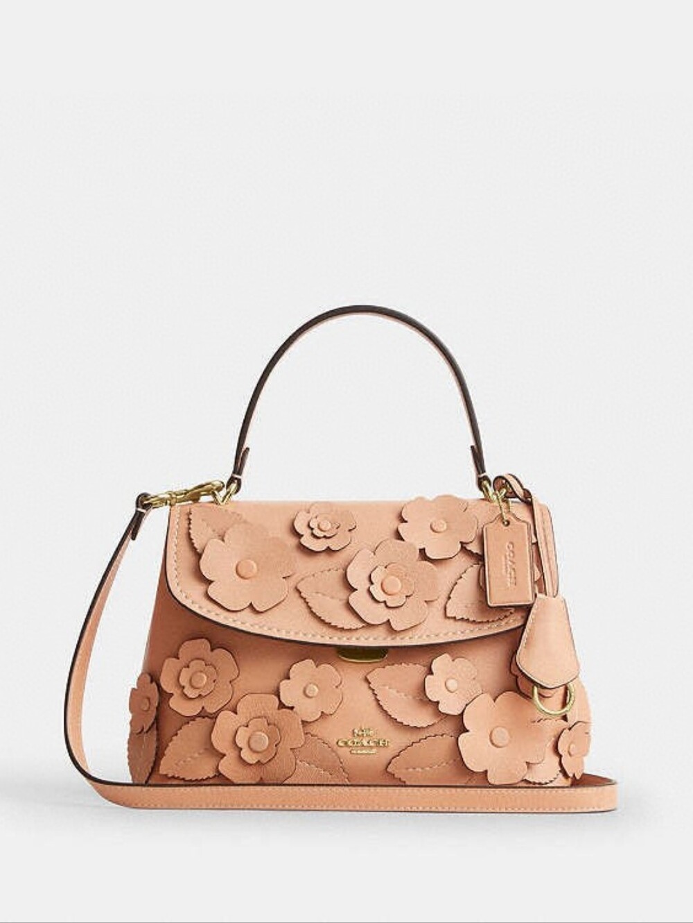 NWT！COACH Emory Top Handle Bag With Floral Applique（CDY44） - Picture 4 of 9